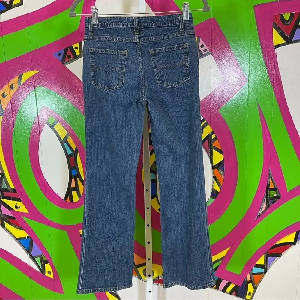 Faded Glory, Stretch Boot Cut Jeans. Size 14 Reg. Adjustable Waist.